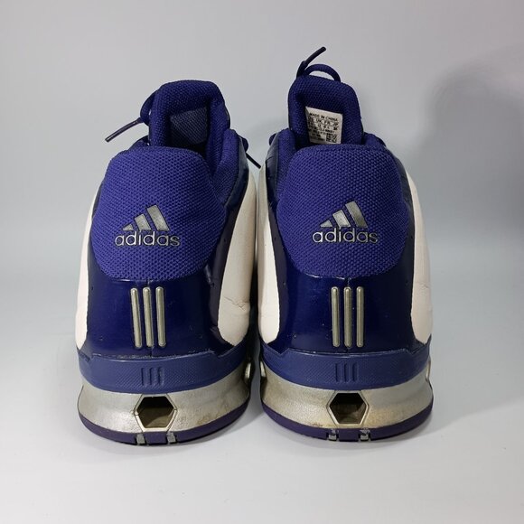 Adidas Men Adiprene A3 Electrify Basketball White Leather Rare Purple Sze 12 1/2 - Picture 5 of 8